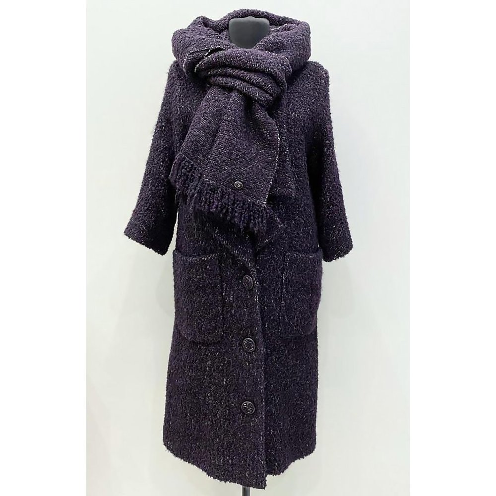 Amazing Chanel whool coat with scarf XS ( Chanel size 34 ) - Picture 2 of 8